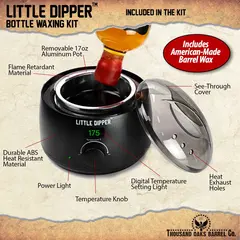 Little Dipper Bottle Waxing Kit showing digital temperature control, removable aluminum pot, and see-through lid.