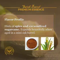 Amber Caribbean Rum flavor profile showing hints of spice and caramelized sugarcane ideal for mini oak barrel aging.