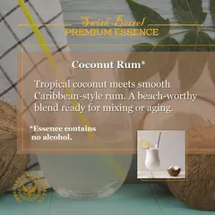 Coconut Rum Essence alcohol-free concentrate inspired by Caribbean coconut rum with tropical flavor.
