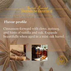 Spiced rum flavor profile featuring cinnamon, clove, nutmeg, vanilla, and warm oak notes.