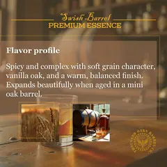 Flavor profile of Winter Wheat Bourbon Essence featuring soft grain character, vanilla oak, warm spice, and balanced finish.