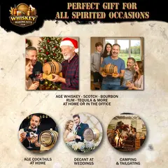 Perfect gift whiskey and rum aging barrel kit for holidays weddings home bar and special occasions