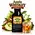 Apple Whiskey Essence pouch by Swish Barrel surrounded by fresh green apples, cinnamon and oak wood, with a crystal glass of amber whiskey over ice.