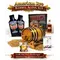 American Rye Whiskey Making Kit with oak aging barrel, rye grain, premium essence packets and whiskey glass